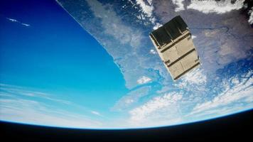 old wood box on Earth orbit photo