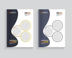 book cover geometric design vector, graphic gradient circle shape cover design, modern graphic layout cover, and report business flyers poster brochure cover template vector