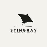 stingray simple logo icon illustration design vector