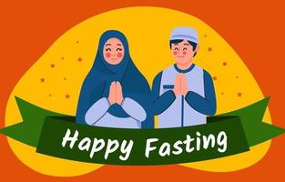 Happy Fasting Concept vector