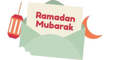 ramadan mubarak tipografía vector decoración