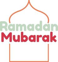 Ramadan Mubarak Typography Vector Decoration