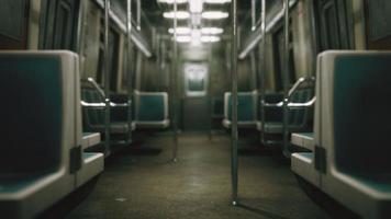 subway car in USA empty because of the coronavirus covid-19 epidemic photo