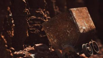 abandoned gold mine trolley used to cart ore during the gold rush photo