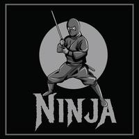 Ninja Character. Vector Illustration