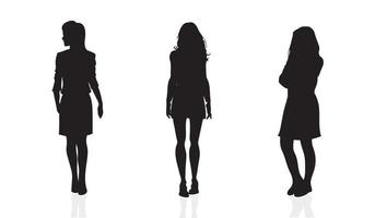 women silhouette black vector