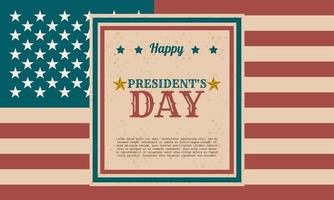 President day background sales promotion advertising banner template with american flag design vector