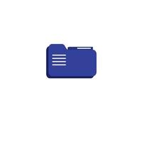 Icon with a folder for secure storage of documents and files on the computer. Pro Vector