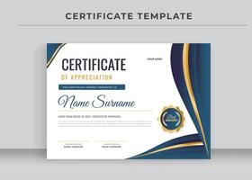 Certificate of Appreciation template, Certificate of achievement, awards diploma vector