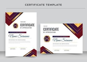 Certificate of Appreciation template, Certificate of achievement, awards diploma vector