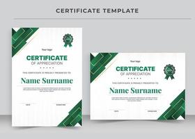 Certificate of Appreciation template, Certificate of achievement, awards diploma vector