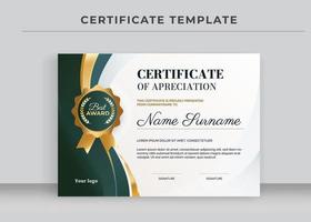 Certificate of Appreciation template, Certificate of achievement, awards diploma vector