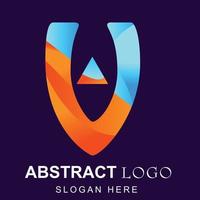 logo gradient minimalis for brand and bussines company vector
