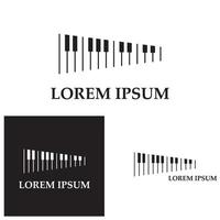 Piano icon vector ilustration template