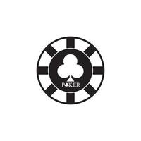 Casino chip icon  poker chip vector icon logo Casino chips for poker or roulette.Vector illustration isolated on white background