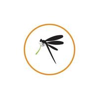 Dragonfly illustration icon design template vector