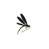 Dragonfly illustration icon design template vector