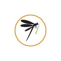 Dragonfly illustration icon design template vector