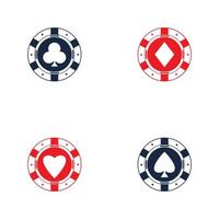 Casino chip icon  poker chip vector icon logo Casino chips for poker or roulette.Vector illustration isolated on white background