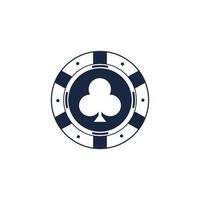 Casino chip icon  poker chip vector icon logo Casino chips for poker or roulette.Vector illustration isolated on white background