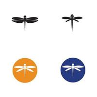 Dragonfly illustration icon design template vector