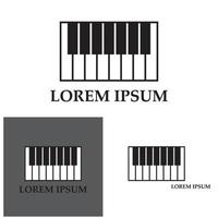 Piano icon vector ilustration template