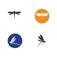 Dragonfly illustration icon design template vector