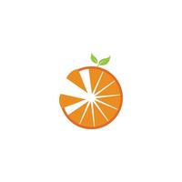 Diseño de ilustración de icono de vector de diseño de logotipo naranja