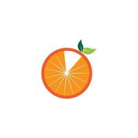 Diseño de ilustración de icono de vector de diseño de logotipo naranja