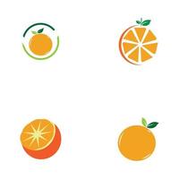 Diseño de ilustración de icono de vector de diseño de logotipo naranja