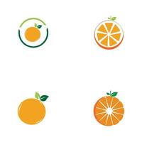 Diseño de ilustración de icono de vector de diseño de logotipo naranja