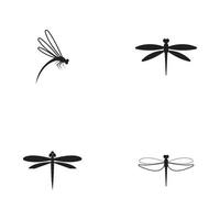 Dragonfly illustration icon design template vector