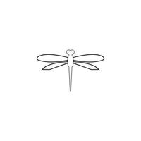 Dragonfly illustration icon design template vector