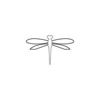 Dragonfly illustration icon design template vector