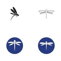 Dragonfly illustration icon design template vector