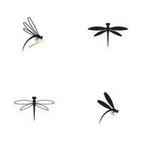 Dragonfly illustration icon design template vector