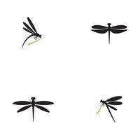 Dragonfly illustration icon design template vector