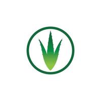 Aloe vera logo vector ilustration template