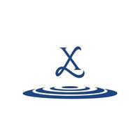 XL letter Blue logo. XL monogram, simple vector logo symbol.