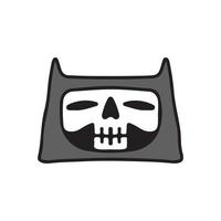 Cat grim reaper head, illustration for t-shirt, poster, sticker, or apparel merchandise. With cartoon style. vector