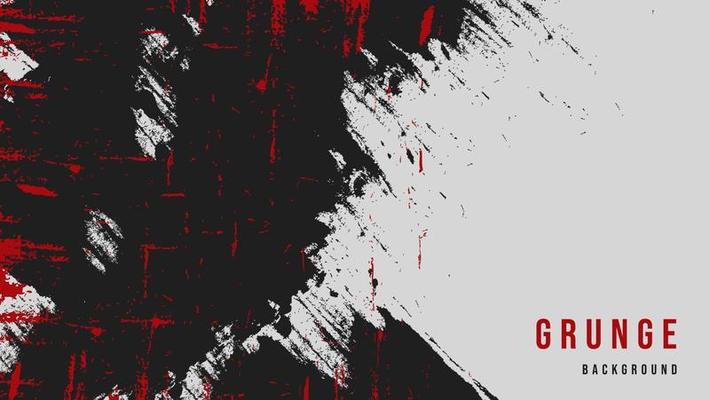 Abstract Black Red Scratch Frame Grunge Drawing Texture In White Background