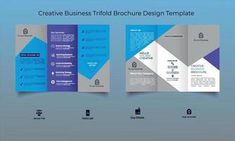 diseño de folleto corporativo tríptico vector