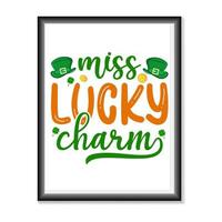 Saint Patrick day Vector. Happy St.Patric's Day typography on white background vector