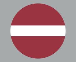 Latvia Flag National Europe Emblem Icon Vector Illustration Abstract Design Element