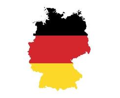 Germany Flag National Europe Emblem Map Icon Vector Illustration Abstract Design Element