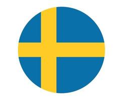 Sweden Flag National Europe Emblem Icon Vector Illustration Abstract Design Element