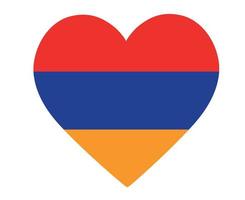 Armenia Flag National Europe Emblem Heart Icon Vector Illustration Abstract Design Element