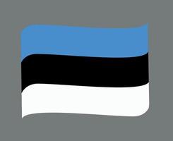 estonia bandera nacional europa emblema símbolo icono vector ilustración diseño abstracto elemento