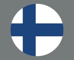 Finland Flag National Europe Emblem Icon Vector Illustration Abstract Design Element