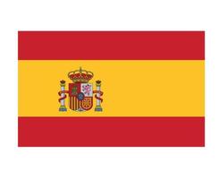 Spain Flag National Europe Emblem Symbol Icon Vector Illustration Abstract Design Element